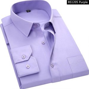 Purple Men Business Long Sleeved Shirt top quality shirts