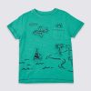 Buy top quality shirts In UK Green Cotton Round Neck T-Shirt for Baby Boy