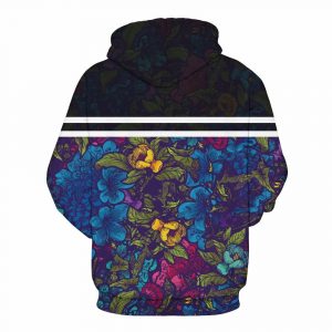 CoolShirts Happy Peony Pullover Unisex Hoodie / Sweatshirt