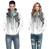 CoolShirts Zebra Printed Design Unisex Hoodie / Sweatshirt