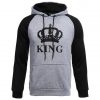 Buy CoolShirts Grey Black King Design Unisex Hoodie Sweatshirt