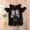 Buy top quality shirts In UK Casual Sequins Owl Printed Top for Toddler Infant Child Baby Girl